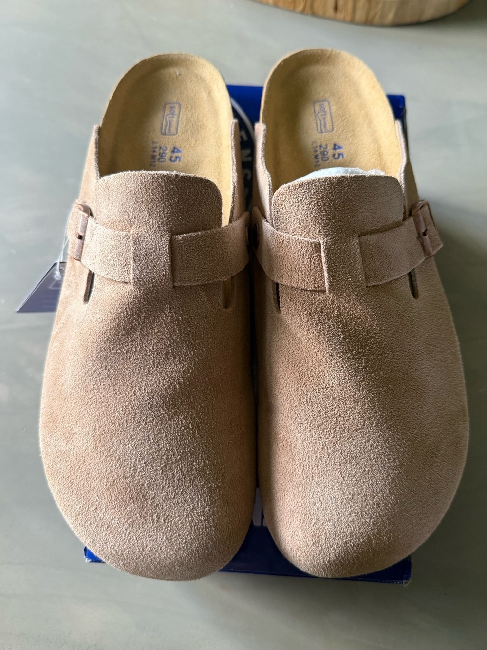 Birkenstock Boston Suede Leather Clog - Mud - M 12 EU 45